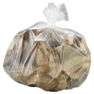 30 in. x 37 in. 30 Gal. 8 mic Clear High-Density Interleaved Commercial Trash Can Liners (25-Bags/Roll, 20-Roll/Carton)