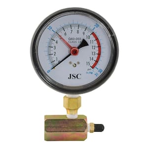 15 lb. Class 1A Gas Test Gauge Assembly with 4 in. Face and Pressure Snubber