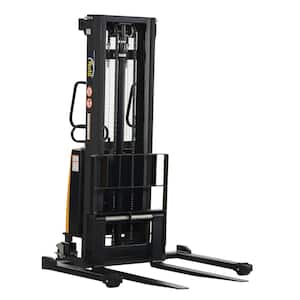 Vestil SL-63-FF Powered Lift Stacker with Fixed Forks Over Fixed Support Legs 2000 lbs Capacity 42 Length x 26-3/4 Width Fork 
