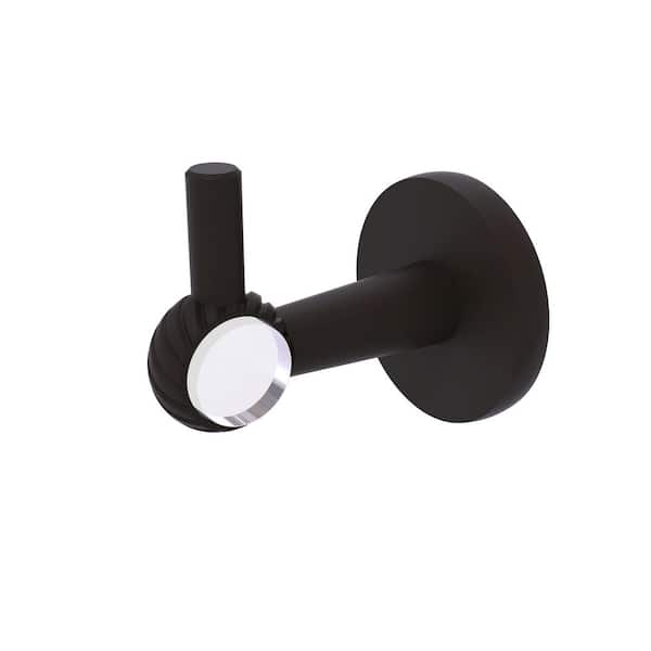 Allied Brass Clearview Collection J-Hook Robe/Towel Hook with Twisted Accents in Oil Rubbed Bronze