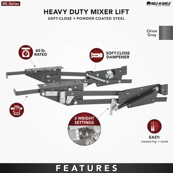 Rev-A-Shelf Heavy-Duty Appliance Lift Soft-Close RAS-ML-HDSCOG - The Home  Depot
