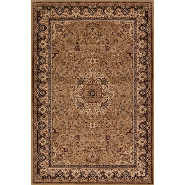 Concord Global Trading Persian Classics Isfahan Gold 3 ft. x 5 ft. Area Rug