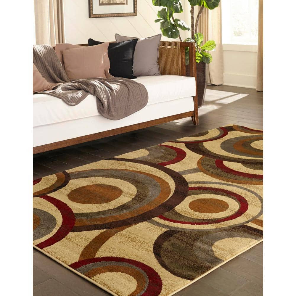 Modern Geometric Braided 8' x 10' Black Synthetic Area Rug