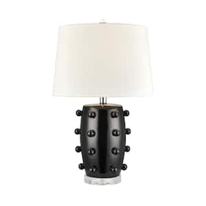 Trenton 25 in. Black Glazed Table Lamp