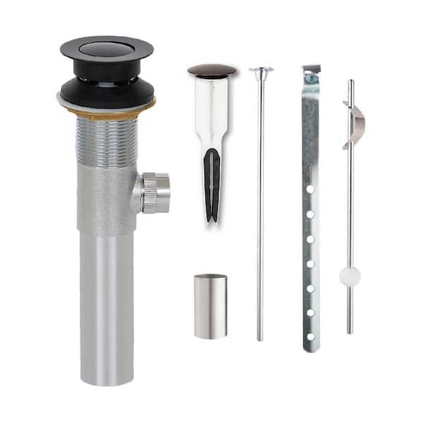 2-in-1 Easy Popup Brass Pop-Up Drain, Bronze