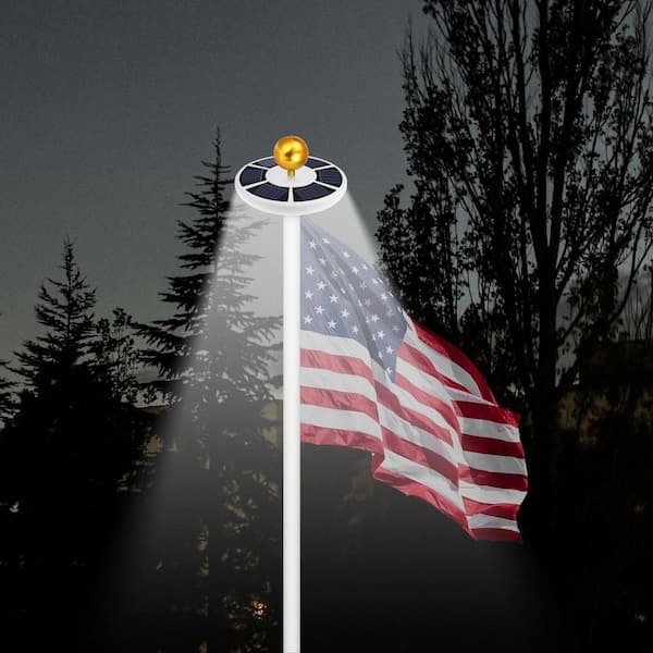 maocao hoom 42 LED Solar Flagpole Light Garden Umbrella Light
