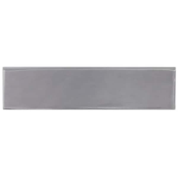 Birmingham Charcoal 3 in. x 12 in. Ceramic Bullnose TIle