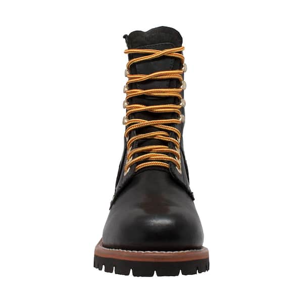 AdTec Men's 9'' Logger Boot - Soft Toe - Black Size 9(W) 1439WP