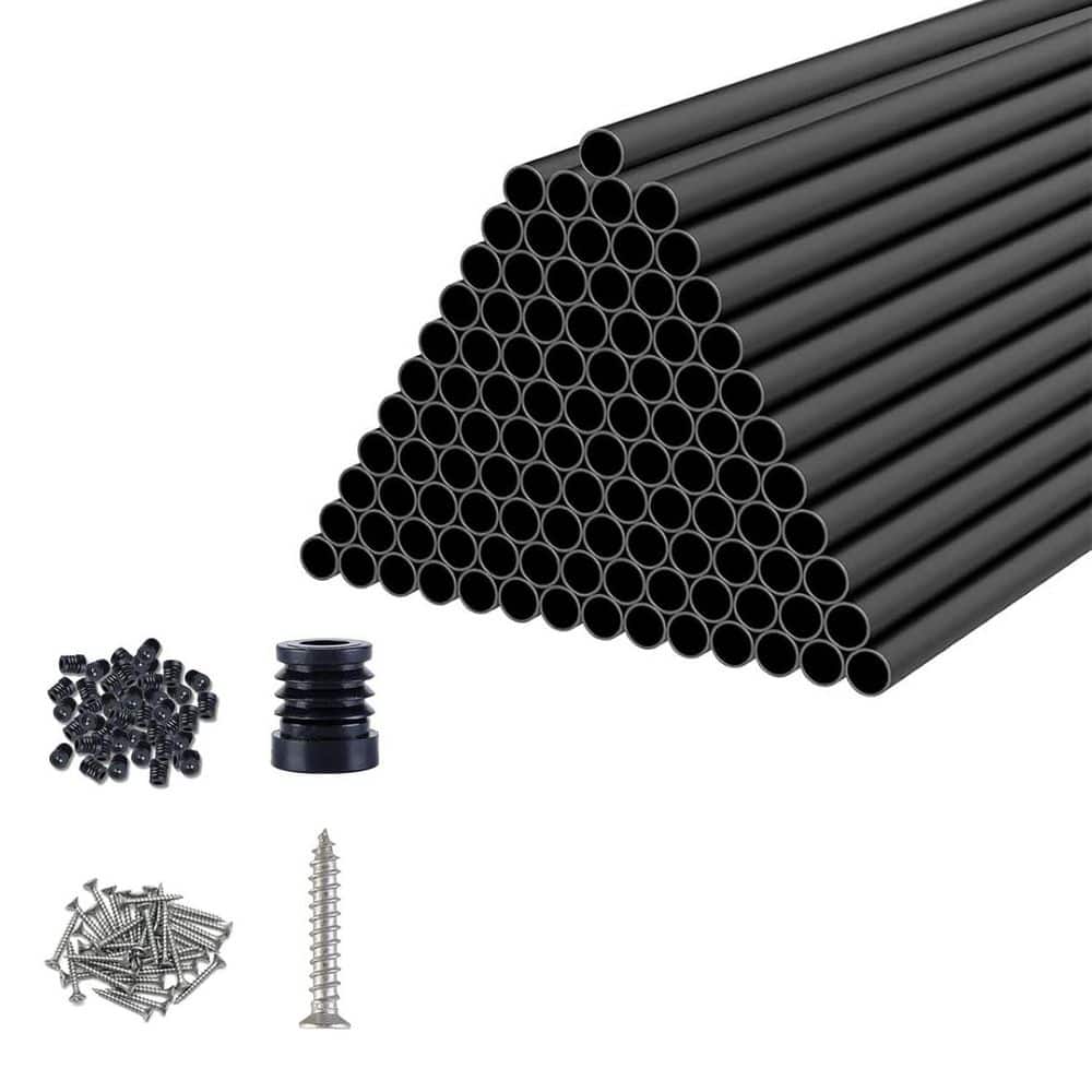 26 in.H x 0.75 in. W Black Aluminum Stair Railing Kit with Anti-UV Connectors and Screws for Indoor Outdoor Use 100 Pack price history on PriceWatchPro