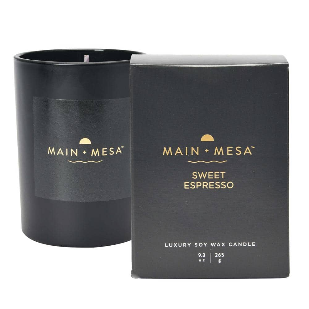 9.3 fl. oz. Sweet Espresso Scented Candle in Matte Black Glass and Gift Box