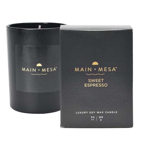 Unbranded 9.3 fl. oz. Sweet Espresso Scented Candle in Matte Black Glass and Gift Box (1-Pack)