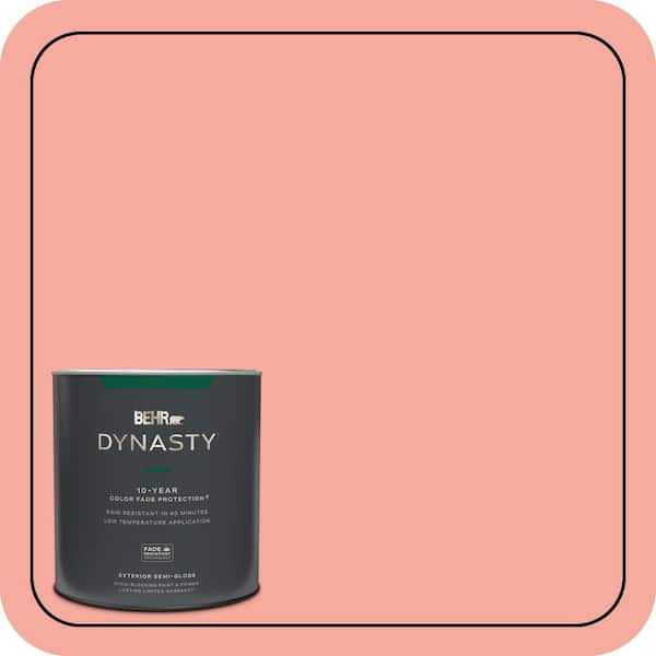 BEHR DYNASTY 1 qt. #190D-4 Rosy Outlook Semi-Gloss Enamel Exterior Stain-Blocking Paint & Primer