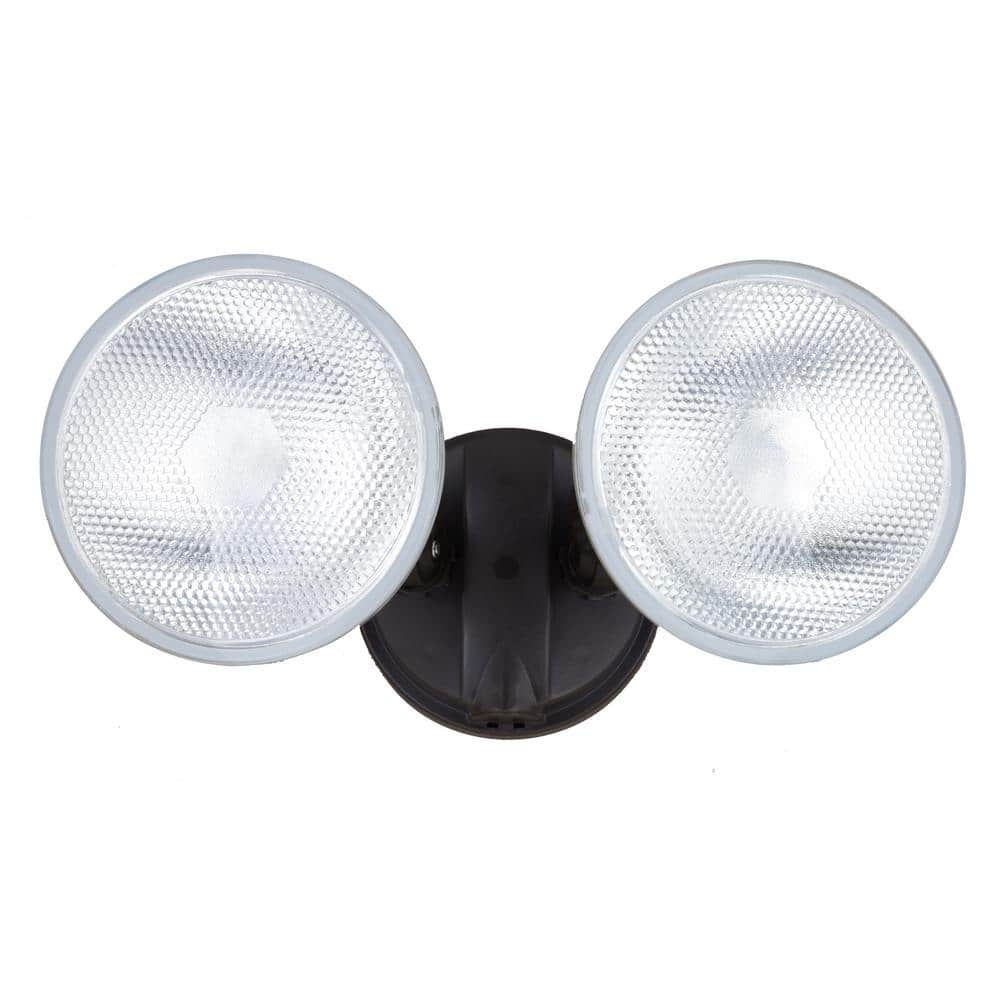 Bronze Dual-Head Outdoor Security Flood Light