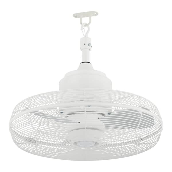 Hampton Bay Conyer 20 in. Indoor/Wet Outdoor 3-Speed Anywhere Fan White with Convenient Hanging Hook