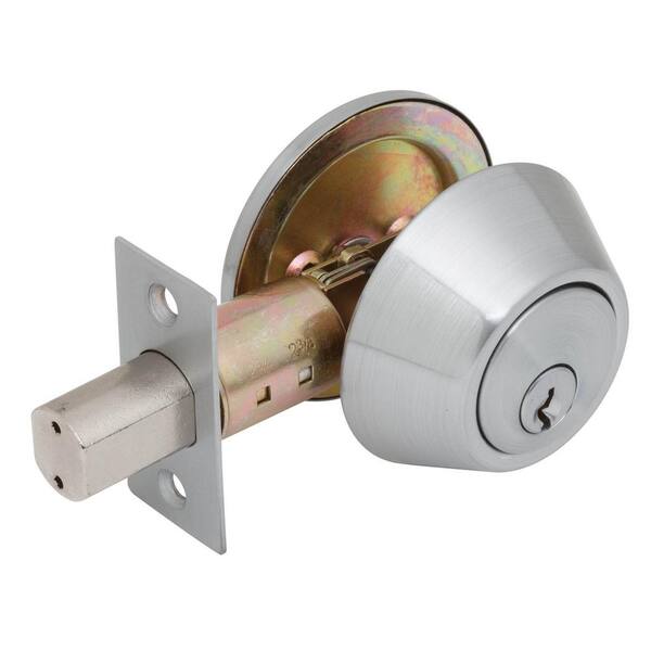 Global Door Controls GLC Series Satin Chrome Grade 3 Residential Keyed Alike Single Cylinder Deadbolt