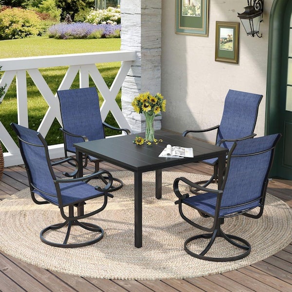 Espresso 3-Piece Rubber Wood Outdoor Dining Set, Drop Leaf
