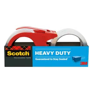 1.88 in. x 54.6 yds. Heavy Duty Shipping Packaging Tape with Dispenser (2-Pack)