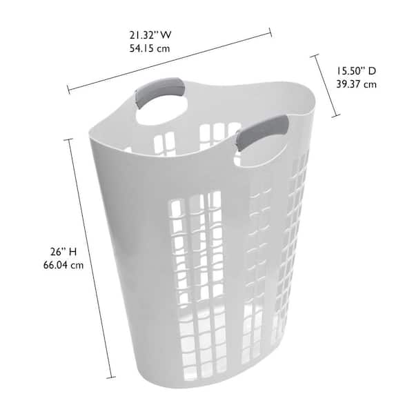 50L Plastic Flexible Flexi Laundry Basket Washing Clothes Storage Hamper Tub Bag