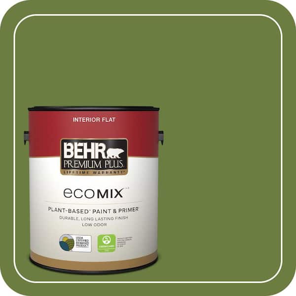 1 gal. #M350-7 Healing Plant Flat EcoMix Plant-Based Interior Paint & Primer