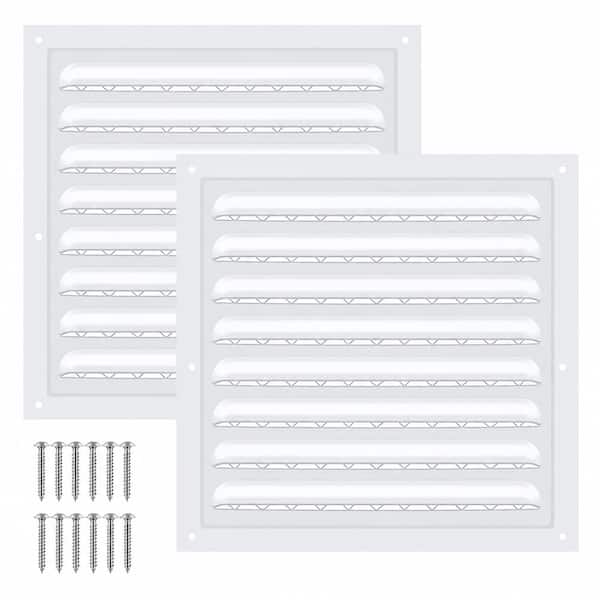 10 in x 10 in Aluminum Gable Vent Attic Wall Vent with Screen for Shed Garage Exterior Door House 2 Pack