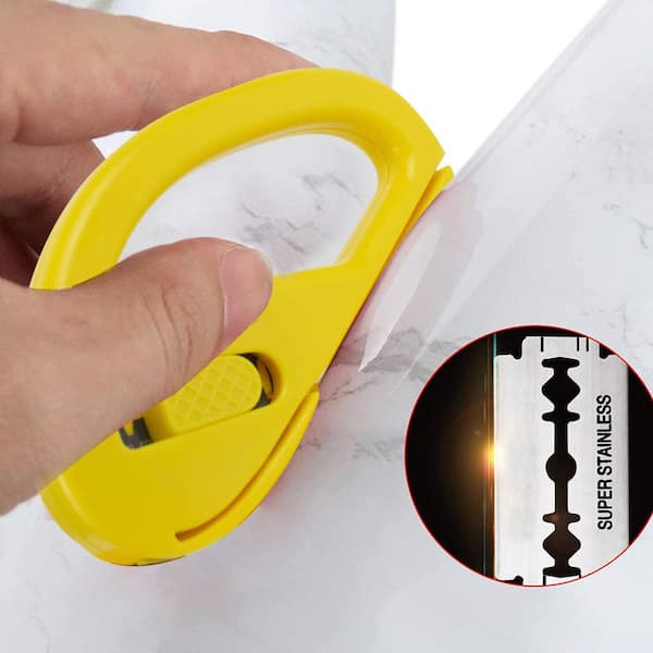 6-Piece Wallpaper Tools Kit with Smoothing Tool, Squeegee, Seam Roller, Tape Measure, Vinyl Cutter, and Craft Knife