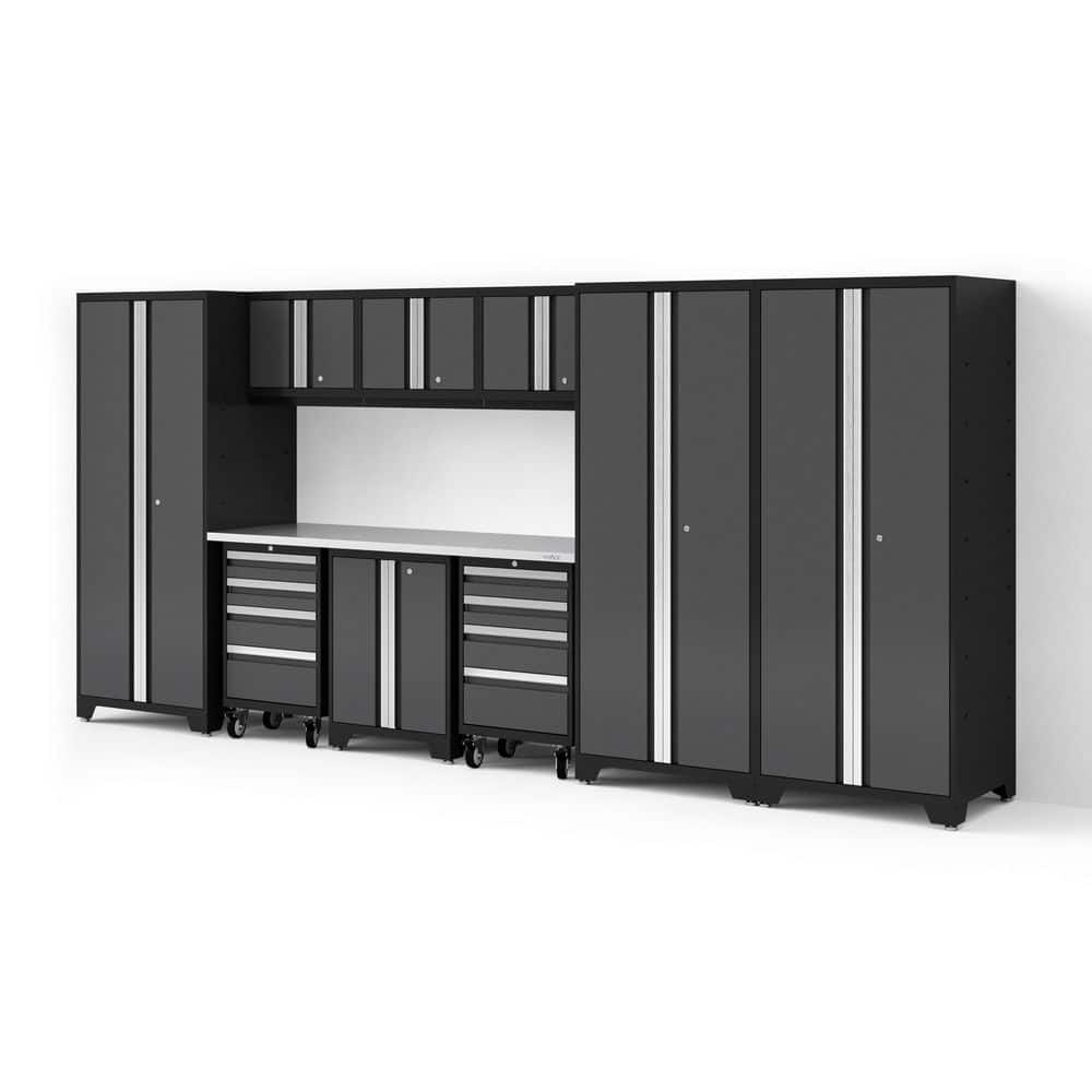 Bold Series XL 162 in. W x 76.75 in. H x 24 in. D 24-Gauge Steel Garage Cabinet Set in Charcoal Gray (10-Piece) price history on PriceWatchPro