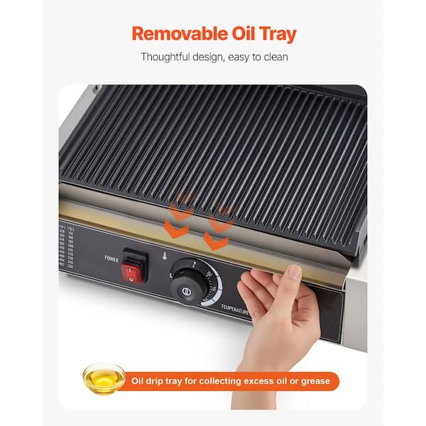 VEVOR Commercial Panini Grill, 1,800-Watt Small Electric Product