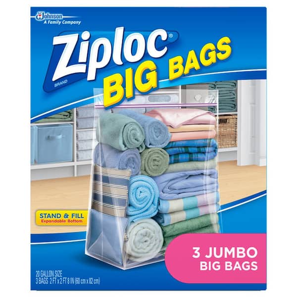 Ziploc 20 gal. Jumbo Plastic Storage Bag 696508 - The Home Depot