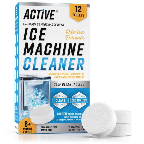 Ice Maker Descaler 12 Tablets 4.7 oz. Appliance Cleaner, Nickel-Safe Deep Refresher for Countertop Ice Machines 12-Pack
