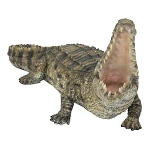 Crocodile with mouth open up Statues