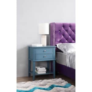 Newton 2-Drawer Teal Nightstand (28 in. H x 22 in. W x 16 in. D)