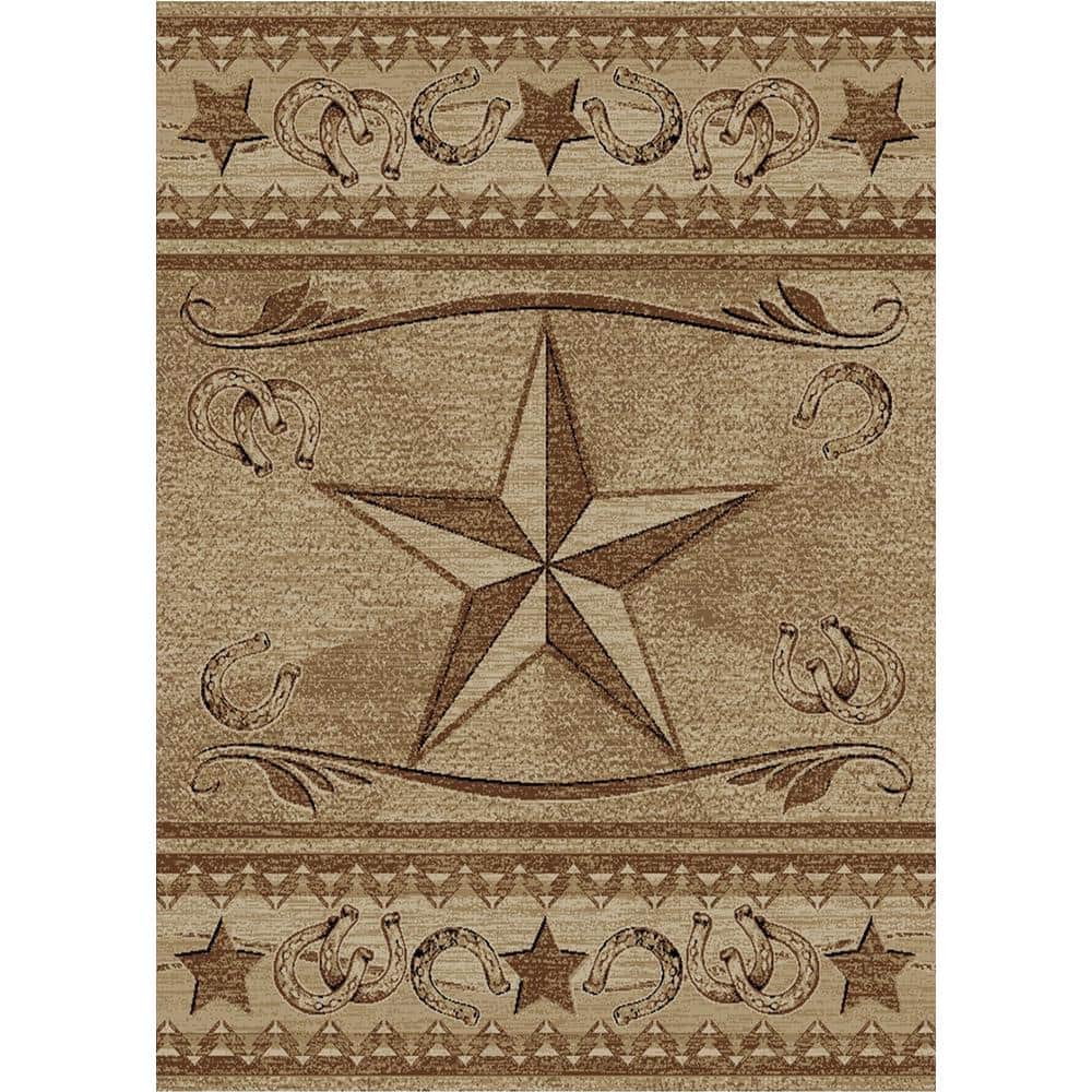 Mayberry Rug American Destination Abilene Lodge Antique 8 ft. x 10 ft