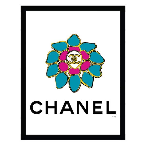 VENICE BEACH Collections Fashion Flower by Fairchild Paris 1-Piece Framed Graphic Print Abstract Poster Art Print 18 in. x 14 in.