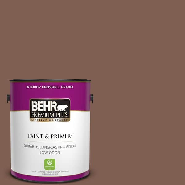 BEHR PREMIUM PLUS 1 gal. #N160-6 Spanish Chestnut Eggshell Enamel Low Odor Interior Paint & Primer