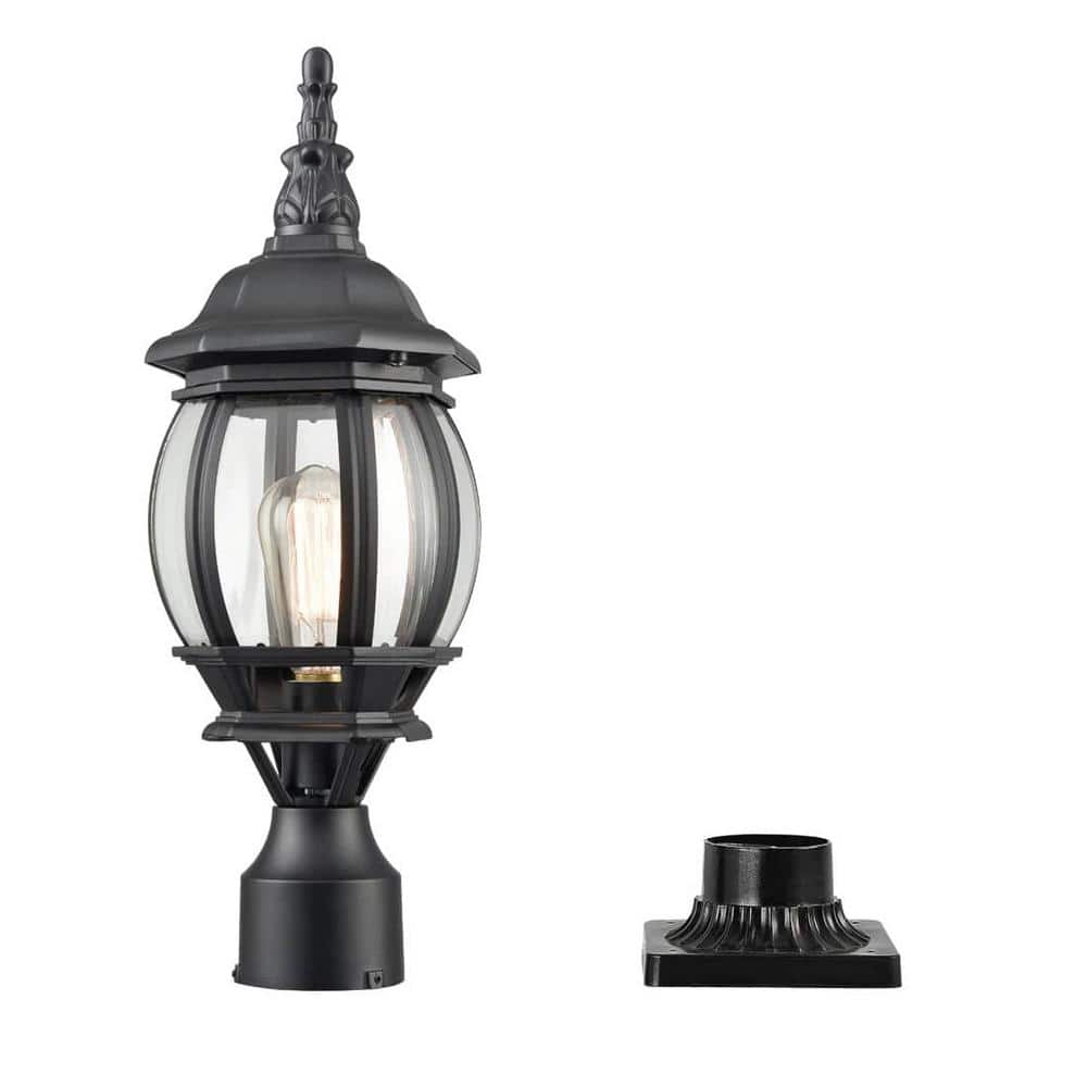 8.6 in. Black Outdoor Hardwired Lantern Wall Sconce with No Bulbs Included price history on PriceWatchPro