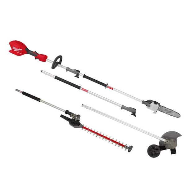M18 FUEL 18V 10 in. Brushless Cordless Battery Powered QUIK-LOK Pole Saw w/ Edger & Hedge Trimmer Attachments