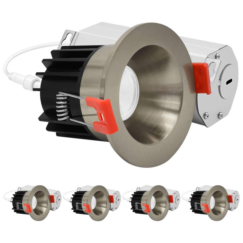 2 In. Integrated LED Regressed Light with Round Brushed Nickel Trim, 5CCT, CRI90, 8W, 600LM, 60°, Dimmable, 120V, 4 Pack price history on PriceWatchPro