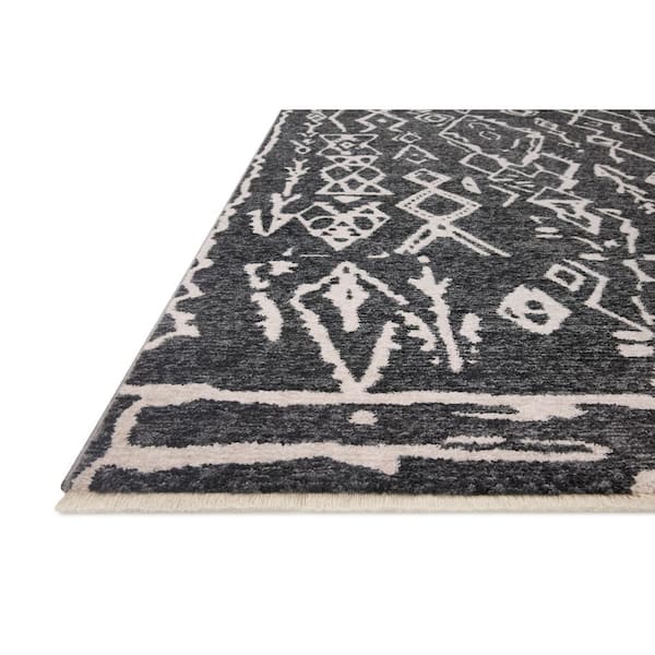 Vance Charcoal/Dove 2 ft. x 4 ft. Moroccan Tribal Area Rug