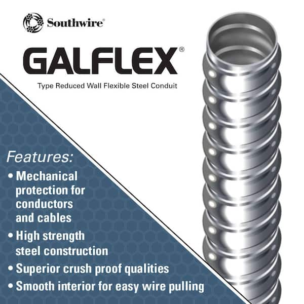Galflex® Type RWS Reduced Wall Steel Flexible Metal Conduit