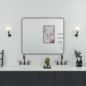 42 in. W x 36 in. H Rectangular Framed Wall Bathroom Vanity Mirror in Oil Rubbed Bronze