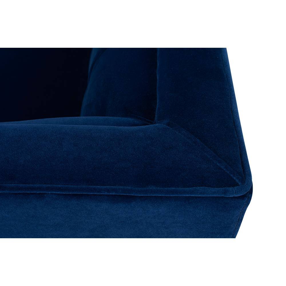 Elegant Navy Blue Velvet Chesterfield Sofa with Tufted Accents