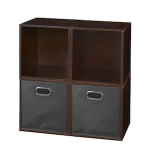 26 in. H x 26 in. W x 13 in. D Gray Wood 1-Cube Organizer