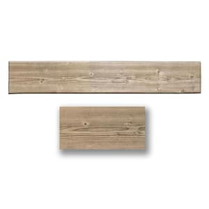 Rustic Beige 0.5 ft. x 3 ft. Glue up Foam Wood Ceiling Tiles Planks (19.5 sq. ft./case)