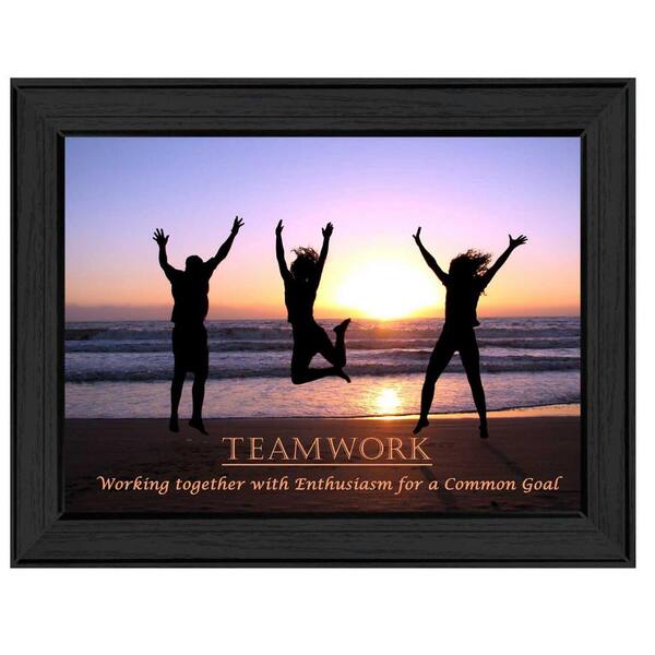 HomeRoots Charlie Teamwork by Art Print 1-Piece Framed Wall Art 10 in ...