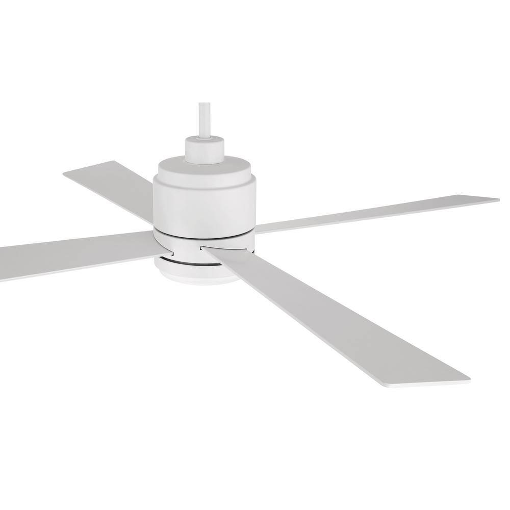 White 52" Modern Ceiling Fan with LED Light Kit
