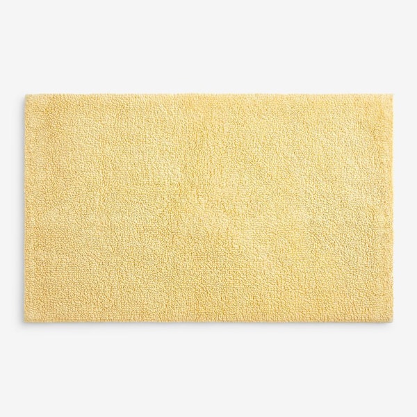 Company Cotton 17 in. x 24 in. Pale Yellow Bath Rug