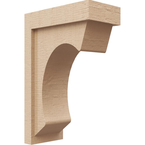 Ekena Millwork 5 in. x 15 in. x 10 in. Classic Emerson Rough Cedar Woodgrain TimberThane Corbel, Primed Tan