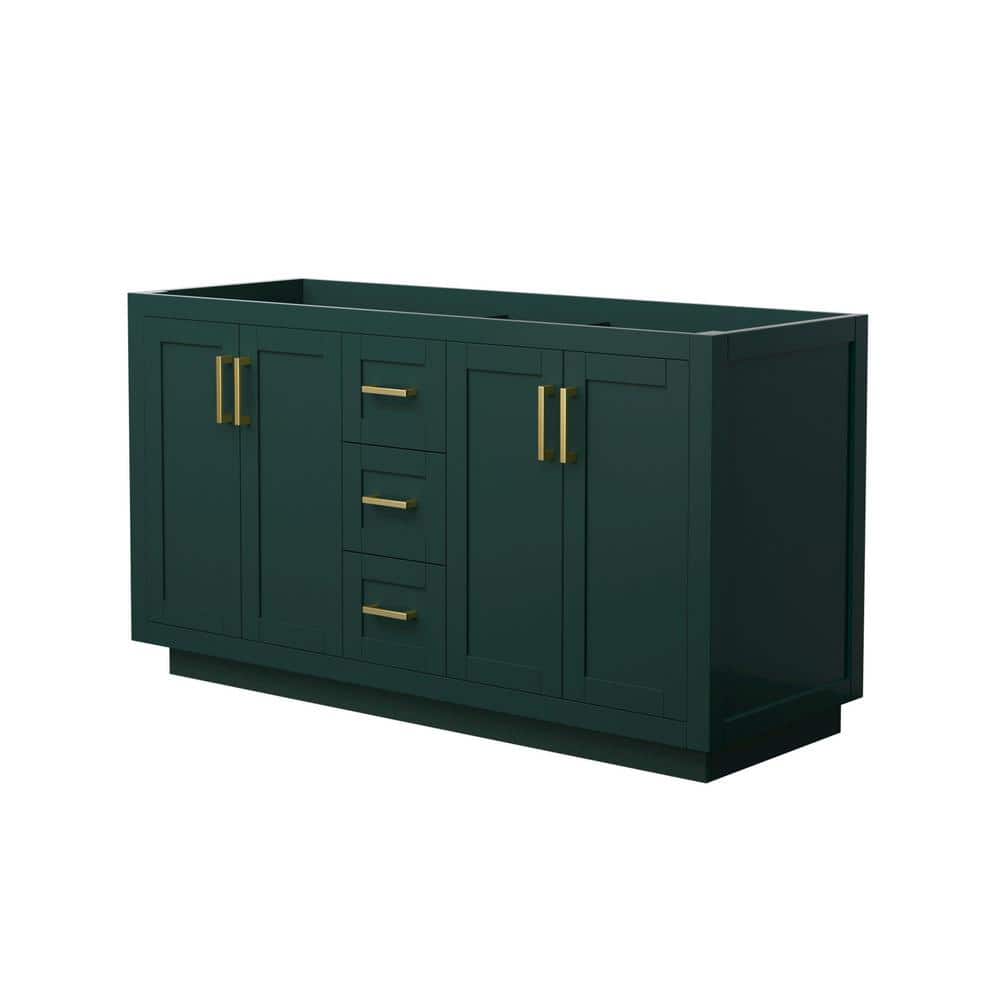 Miranda 59.25 in. W x 21.75 in. D x 33 in. H Double Bath Vanity Cabinet without Top in Green price history on PriceWatchPro