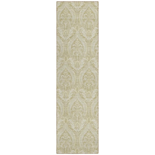 Addison Rugs Chantille ACN572 Beige 2 ft. 3 in. x 7 ft. 6 in. Machine Washable Indoor/Outdoor Geometric Runner Rug