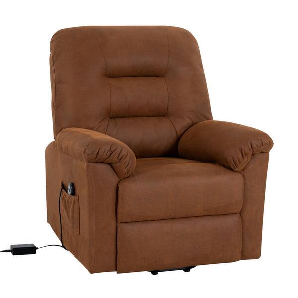 WELLFOR Power Lift Recliner Chair for Elderly Camel Polyester